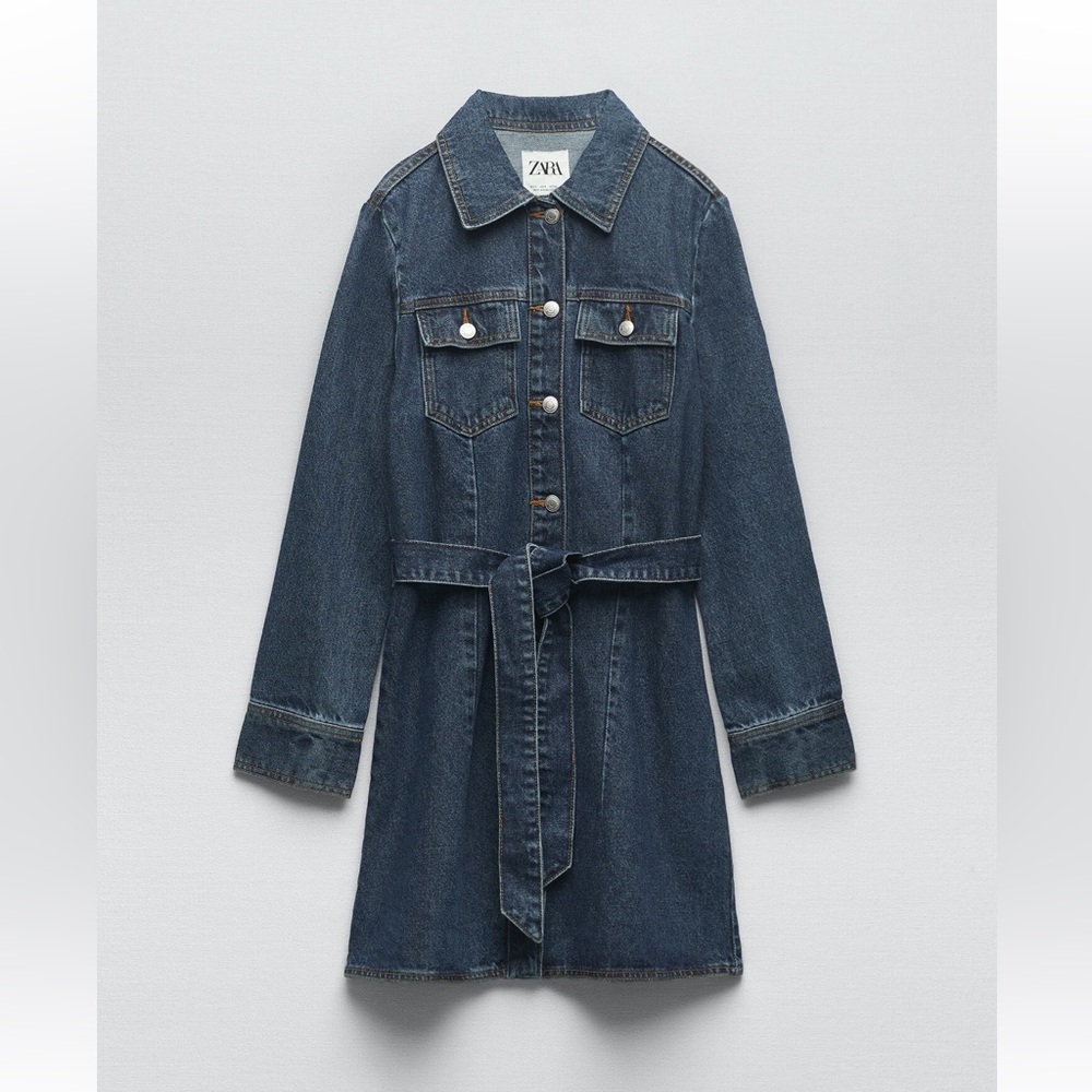 Zara Denim mini dress size Large